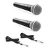 Kit 2 Microfones C Fio Dinâmico Profissional Metal 5mts Sm58