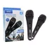 Kit 2 Microfones Karaokê Profissional Com Fio 2,50m Show