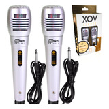 Kit 2 Microfones Profissional Dinâmico Com Fio 2,5m