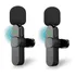 Kit 2 Microfones Sem Fio De Lapela Android Profissionais K9 Cor Tipo C
