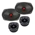 Kit 2 Mid Bass Unlike 6x9 Par 400wrms Medio Tweeter Unt 400