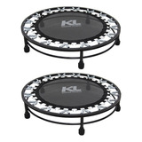Kit 2 Mini Cama Elastica Jump Profissional 150 Kg Dvd