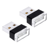 Kit 2 Mini Led Usb Luz Ambiente Interior Carro Casa Pc Gamer Estrutura Azul celeste 5v