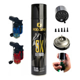 Kit 2 Mini Maçarico Portátil Recarregável Refil Gás Butano