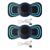 Kit 2 Mini Massageadores Eletricos Borboleta Dor Coluna Pés