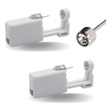 Kit 2 Mini Pistolas Brancas Furar Orelha Nariz Piercing