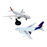 Kit 2 Miniaturas Avião Boeing Airbus