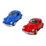 Kit 2 Miniaturas Volkswagen Fusca 1 32 Metal Fricção