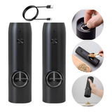 Kit 2 Moedor De Pimenta sal Elétrico Automático Ajustável