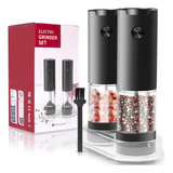 Kit 2 Moedor Elétrico Aço Gourmet Sal Grosso Pimenta Tempero