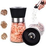 Kit 2 Moedores De Temperos Pimenta Sal Grosso Cozinha Culinário Frasco De Vidro Ajustável Moagem Grossa Fina Capacidade 180ml Modelo Grosso THREE BROTHERS