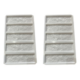 Kit 2 Moldes Gesso Cimento Placa 3d Tijolo Simétrico