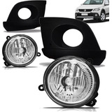 Kit 2 Moldura Grade Para Choque 2 Farol Milha Neblina Auxiliar l e L d Saveiro Cross G5 2010 2011 2012 2013