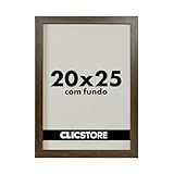 Kit 2 Molduras Decorativas Tamanho 20x25 Acabamento Foto Imagem Pôster Horizontal Vertical Com Fundo MDF Tabaco