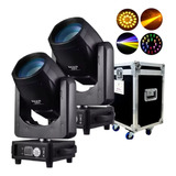 Kit 2 Moving Beam 295w 14r Head Bivolt Dmx Case Transporte