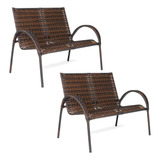 Kit 2 Namoradeiras Grécia Varanda Piscina Sofisticasa