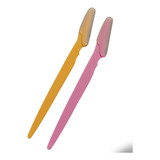 Kit 2 Navalha Para Sobrancelha Colors Cor Coral