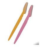 Kit 2 Navalha Para Sobrancelha Colors Cor Coral