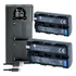Kit 2 Np-f550 + Carregador Duplo Para Sony