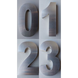 Kit 2 Números E Letras Caixa 25cm Aço Inox Escovado