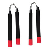 Kit 2 Nunchaku De Espuma Com Rolamento Treino Kung Fu Karatê