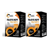 Kit 2 Nutricaps Homem Vitamínico Fosforo Magnésio 60 Caps Sabor Sem Sabor