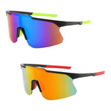 Kit 2 Óculos De Sol Esportivo Ciclismo Masculino Feminino Uv