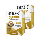 Kit 2 Ograx 3 1500 Suplemento Omega 3 Cães gatos Avert