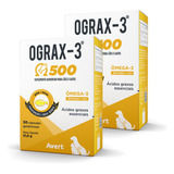 Kit 2 Ograx 3 500 Mg Suplemento Cães Gatos Avert 30 Cápsulas