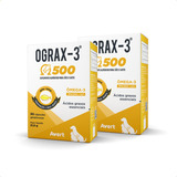 Kit 2 Ograx 3 500mg Avert Suplemento P Cães E Gatos Ômega 3
