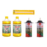 Kit 2 Óleo Citronela Repelente De 500ml 2 Tocheiro pavio