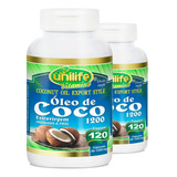 Kit 2 Óleo De Coco Extra Virgem 120 Cápsulas Unilife