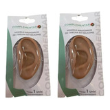 Kit 2 Orelhas Para Auriculoterapia Silicone Treino Auricular
