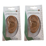 Kit 2 Orelhas Para Auriculoterapia Silicone Treino Auricular