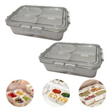 Kit 2 Organizador Geladeira Tampa Cesto Drenagem Alimentos Cor Branco