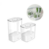Kit 2 Organizadores De Temperos Fresco Geladeira Clear Fresh