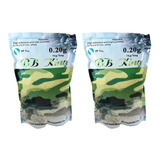 Kit 2 Pacotes Munição 5000 Bolinhas Airsoft 0 20g Bbking Avb