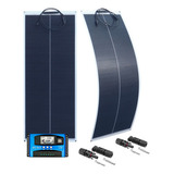 Kit 2 Painel 100w Fotovoltaico Solar Caminhao Motorhome 200w Cor Preto Voltagem De Circuito Aberto 2228v Voltagem Máxima Do Sistema 200v