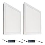 Kit 2 Painel Plafon Led Luminária Sobrepor 36w 40x40 Cm Bivolt Branco Frio 6500k