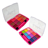 Kit 2 Paletas De Sombras 12 Cores Backstage Jasmyne