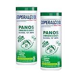 Kit 2 Panos Lenços Umedecidos Coperalcool 70 INPM 35 Unidades Álcool Superfícies Limpeza Rápida Bancada Mesa Maçaneta Vidro Celular Volante Bolsa Escritório Perfuma -Brisa De Eucalipto-