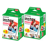 Kit 2 Papel Filme Para Instax Mini 7 8 9 11 40 Fotos
