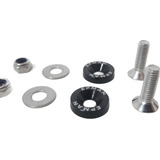 Kit 2 Parafusos Placa C Porcas Carro E Motos Alumínio Cores