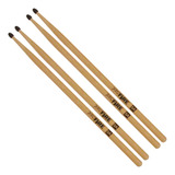 Kit 2 Pares Baqueta 5a Ponta De Nylon Pro Fire Spanking