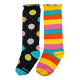 Kit 2 Pares Com Desconto Meia 3 4 Infantil Listrada Algodão