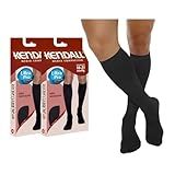 Kit 2 Pares De Meia Kendall 3-4 Masculina Média Compressão 1802 Preto - G