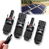 Kit 2 Pares De Plug Terminal Conector MC4 Cabo Painel Energia Solar Placa Fotovoltaica Instalação De Módulo Inversor Macho E Fêmea