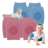 Kit 2 Pares Joelheiras Engatinhar Antiderrapante Bebê Buba