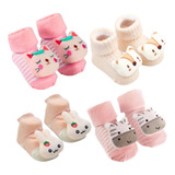 Kit 2 Pares Meia 3d Bebê Rn Infantil Sapatinho Recem Nascido