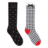 Kit 2 Pares Meia Infantil 3 4 Cano Alto Menina Joelho